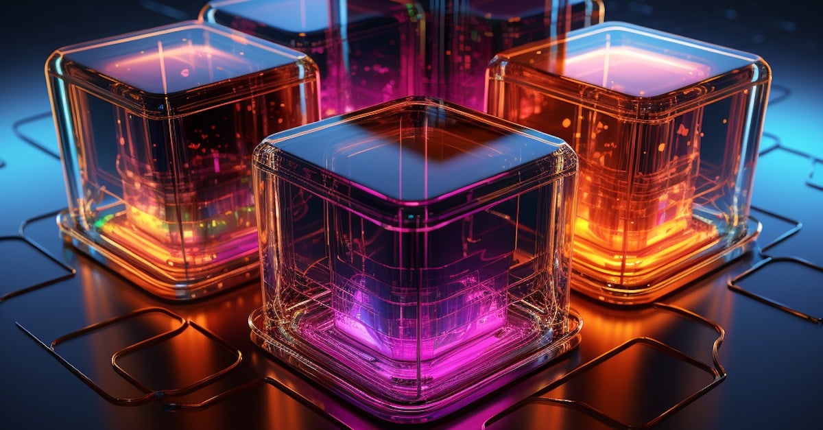 Semi transparent cubes representing tenant and isolation of their data